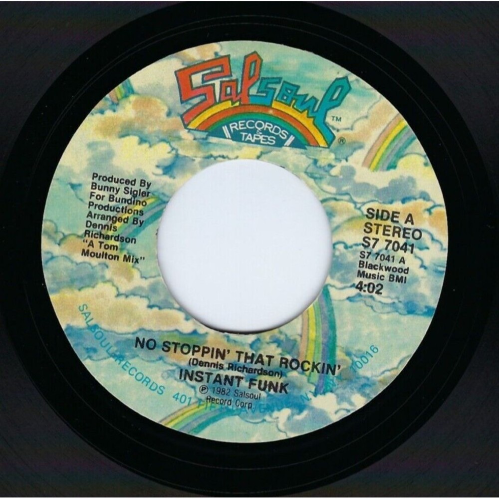 Instant Funk 45 No Stoppin' That Rockin' / Instr. on SalSoul M- Disco Funk